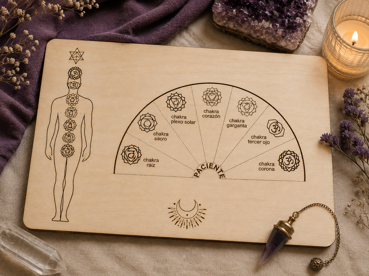 Planilla de Chakras | Mesa de Trabajo Energético (formato dinA3)