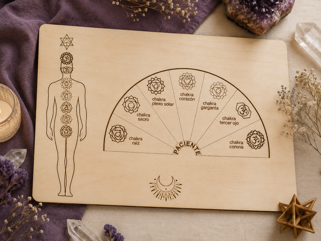 Planilla de Chakras | Mesa de Trabajo Energético (formato dinA3)