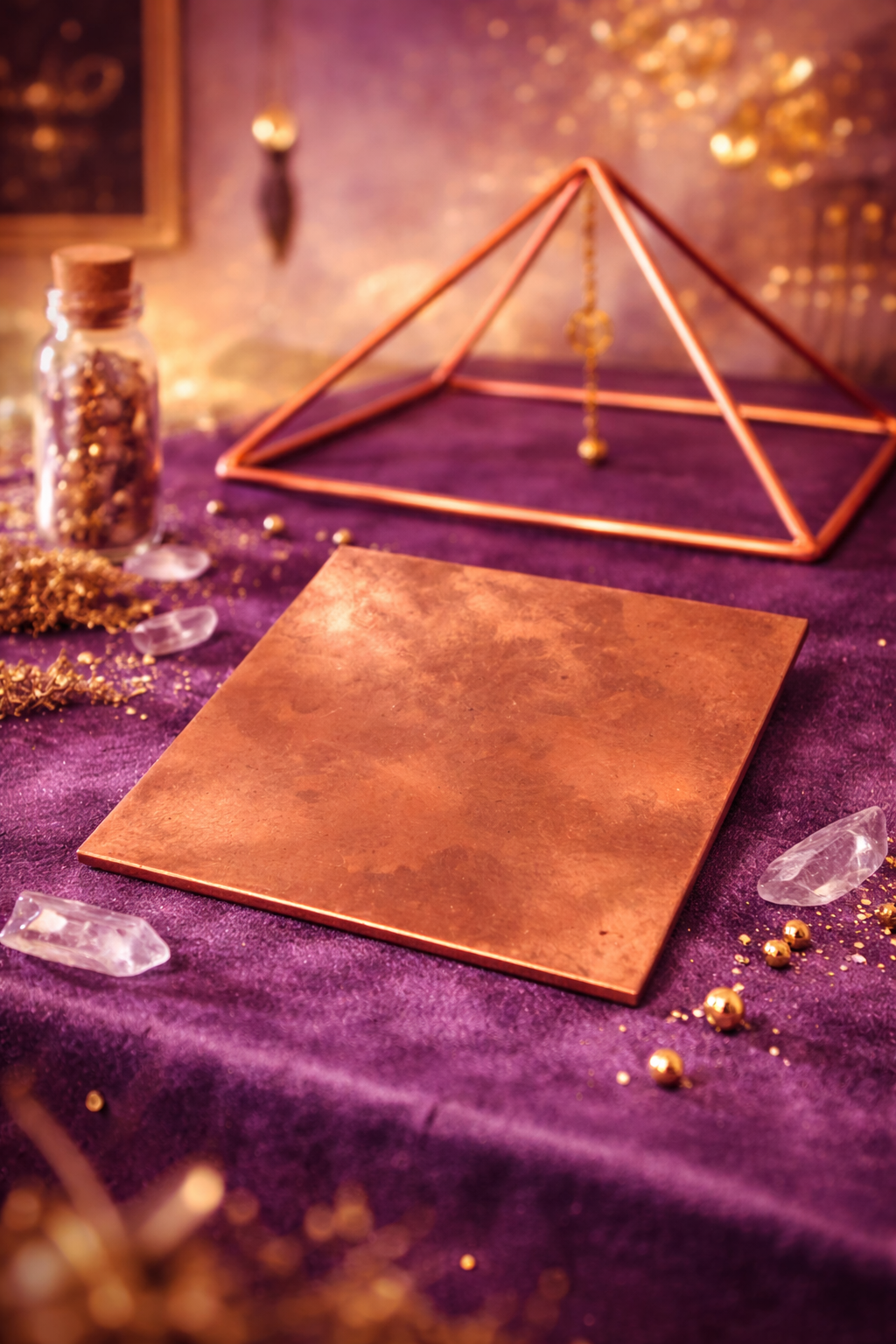 Placa de cobre para testigos 10x10