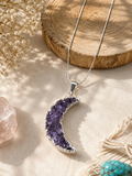 Colgante Luna de Drusa de Amatista 💜🌙