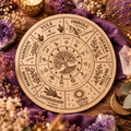 🌙 Calendario Wicca · Rueda del Año en Madera